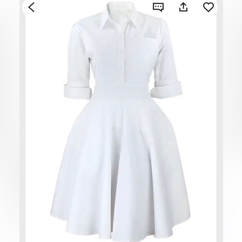 White scrub dress